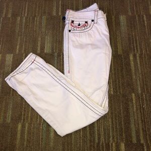Men’s authentic, white True Religion jeans